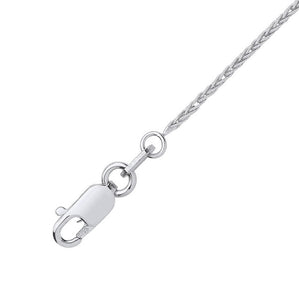 18K White Gold Ladies Spiga Neck Chain - Pobjoy Diamonds