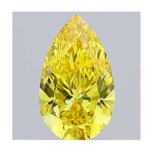 Load image into Gallery viewer, Fancy Intense Yellow Pear Cut Lab Grown Diamond 1.00 Carat Si1 - Pobjoy Diamonds