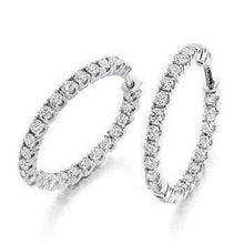 Load image into Gallery viewer, 18K Gold 1.00 Carat Diamond Hoop Earrings F/VS - Pobjoy Diamonds