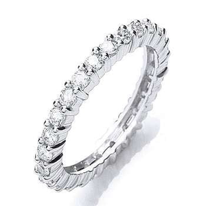 950 Platinum Diamond Full Eternity Ring 1.00 CTW - Pobjoy Diamonds