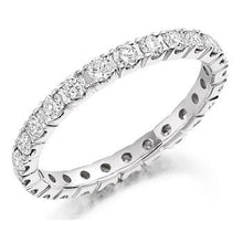 Load image into Gallery viewer, 18K gold full eternity ring 1.00 carat weight round cut diamonds