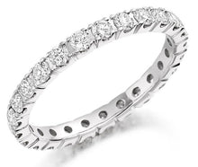 Load image into Gallery viewer, 18K White Gold  Full Eternity 1.00 CTW Round Cut Diamond Ring - Pobjoy Diamonds