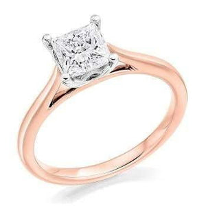 Segovia Four Prong Princess Cut Diamond Ring 1.00 To 3.00 Carat - Pobjoy Diamonds