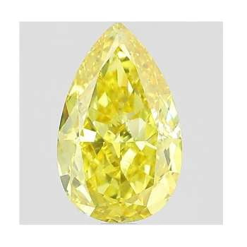 Fancy Vivid Yellow Pear Shape Lab Grown Diamond 2.24 Carat - Pobjoy Diamonds