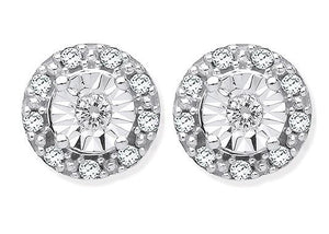 9K White Gold & 0.13 CTW Diamond Stud Earrings