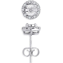 Load image into Gallery viewer, 9K White Gold &amp; 0.13 CTW Diamond Stud Earrings By Pobjoy In Surrey