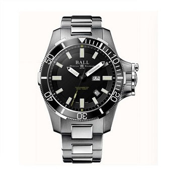 BALL Engineer Hydrocarbon Steel Bracelet Watch - Black Dial 42mm NEW