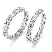 Load image into Gallery viewer, 18K Gold Diamond Hoop Earrings 2.00 Carats-Pobjoy Diamonds