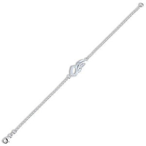 Sterling Silver Twin Heart Ladies Bracelet From Pobjoy Diamonds