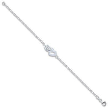 Load image into Gallery viewer, Sterling Silver Twin Heart Ladies Bracelet From Pobjoy Diamonds