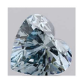 Fancy Intense Greenish Blue Heart Cut Lab Grown Diamond 2.00 Carat - Pobjoy Diamonds