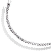 Load image into Gallery viewer, 18K White Gold Ladies Round Brilliant Cut 2.00 CTW Diamond Tennis Bracelet - Pobjoy Diamonds