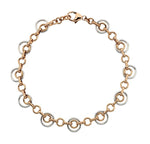 9K Multi Hoop Two Colour Gold Ladies Bracelet