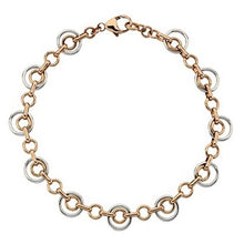 Load image into Gallery viewer, 9K Multi Hoop Two Colour Gold Ladies Bracelet