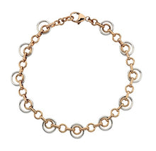 Load image into Gallery viewer, 9K Multi Hoop Two Colour Gold Ladies Bracelet