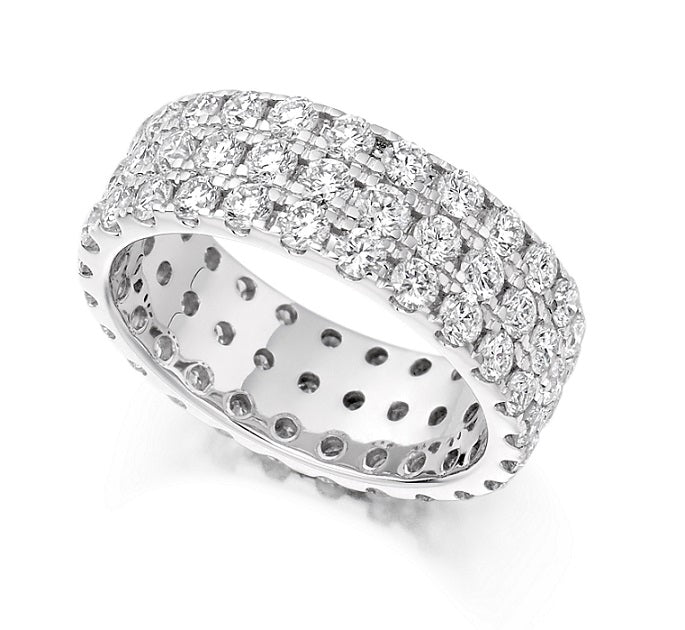 950 Palladium 3.10 CTW Diamond Full Eternity Ring By Pobjoy