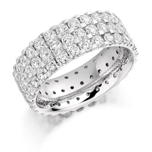 950 Palladium 3.10 CTW Diamond Full Eternity Ring - Pobjoy Diamonds