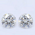 Twin Ethical Lab Round Brilliant Cut Diamonds 0.70 Carat Combined