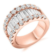 Load image into Gallery viewer, Channel Set Baguette &amp; Round Cut Diamond Half Eternity 3.60 Carat - Pobjoy Diamonds