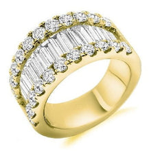 Load image into Gallery viewer, Channel Set Baguette &amp; Round Cut Diamond Half Eternity 3.60 Carat - Pobjoy Diamonds