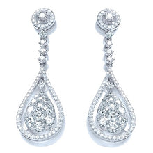 Load image into Gallery viewer, 18K White Gold Pear Shape Diamond Drop Earrings 3.30 Carat - G-H/Si - G-H/Si - Pobjoy Diamonds