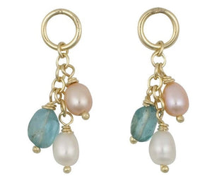 9K Yellow Gold Baroque Pearl Drop Earrings - Pobjoy Diamonds