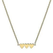 Load image into Gallery viewer, 9K Yellow Gold Three Heart Ladies Pendant Necklace - Pobjoy Diamonds