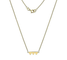 Load image into Gallery viewer, 9K Yellow Gold Three Heart Ladies Pendant Necklace - Pobjoy Diamonds