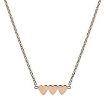 Load image into Gallery viewer, 9K Rose Gold Three Heart Ladies Pendant Necklace - Pobjoy Diamonds