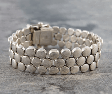 Load image into Gallery viewer, Handmade Medium Chunky Sterling Silver Disc Ladies Bracelet-Pobjoy Diamonds