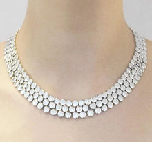 Load image into Gallery viewer, Three Tier Silver Circles Handmade Silver Necklace  - Pobjoy Diamonds