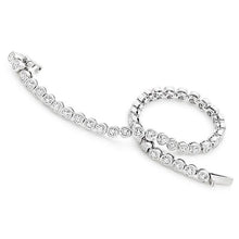 Load image into Gallery viewer, 18K White Gold 4.00 CTW Diamond Tennis Bracelet By Pobjoy