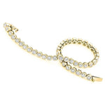 18K yellow gold diamond tennis bracelet 
