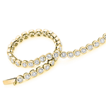 18K yellow gold diamond tennis bracelet 