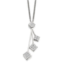 Load image into Gallery viewer, 18K Gold Or Platinum Four Tier Diamond Necklace 0.55 Carat- Pobjoy Diamonds