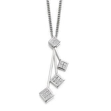 Load image into Gallery viewer, 18K Gold Four Tier 1.65 CTW Diamond Drop Earrings &amp; Necklace Set - F/VS - Pobjoy Diamonds