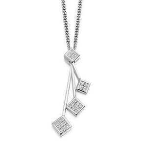 18K Gold Four Tier 1.65 CTW Diamond Drop Earrings & Necklace Set - F/VS - Pobjoy Diamonds
