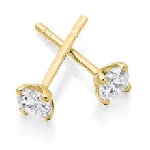 Load image into Gallery viewer, Round Brilliant Cut Diamond Stud Earrings 0.5C F-G/VS Pobjoy Diamonds
