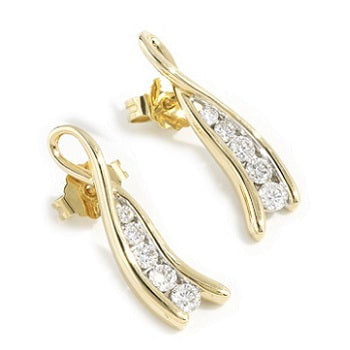 Graduated Diamond Drop Earrings - Pobjoy Diamonds