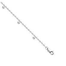 Load image into Gallery viewer, 9K White Gold Rubover Set Diamond Bracelet 0.10 Carat
