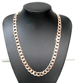 9K Yellow Gold Heavy Set Curb Neck Chain 150g - 14mm Gauge - Pobjoy Diamonds