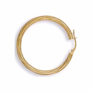 9K Gold Hoop Earrings - Pobjoy Diamonds