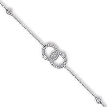 Load image into Gallery viewer, 9K White Gold &amp; Diamond Ladies Circle Bracelet - Pobjoy Diamonds