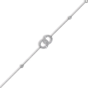 9K White Gold & Diamond Ladies Circle Bracelet - Pobjoy Diamonds
