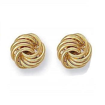 9K Yellow Large Gold Stud Earrings
