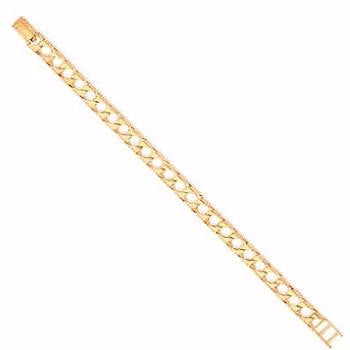9K  Gents Yellow Gold Casted Bracelet - Pobjoy Diamonds