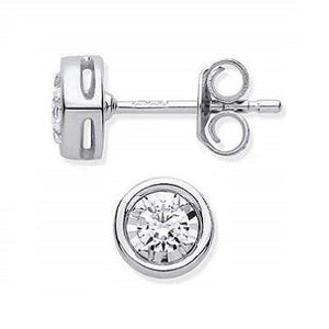 9K White Gold & 0.25 CTW Diamond Stud Earrings G-H/Si