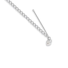 Load image into Gallery viewer, 9K White Gold Ladies Curb Bracelet &amp; Padlock - Pobjoy Diamonds