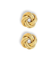 Load image into Gallery viewer, 9K Yellow Gold Textured Small Knot Stud Earrings - Pobjoy Diamonds