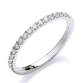 9K Gold 0.26 CTW Diamond Half Eternity Ring - Pobjoy Diamonds